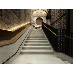 Columbia white marble inner stairs
